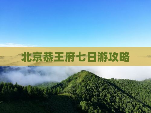 中卫去北京恭王府七日游
