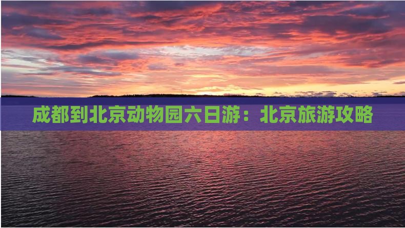 成都到北京动物园六日游
