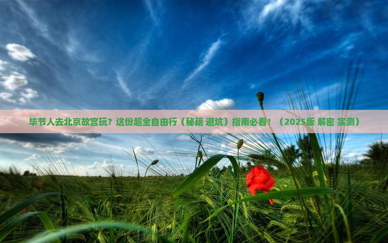 毕节到北京故宫博物院自由团