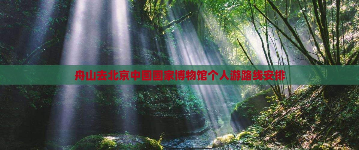 舟山去北京中国国家博物馆个人游