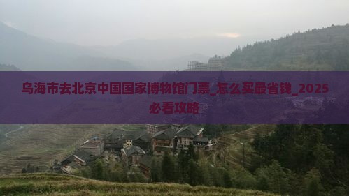 乌海市去北京中国国家博物馆门票