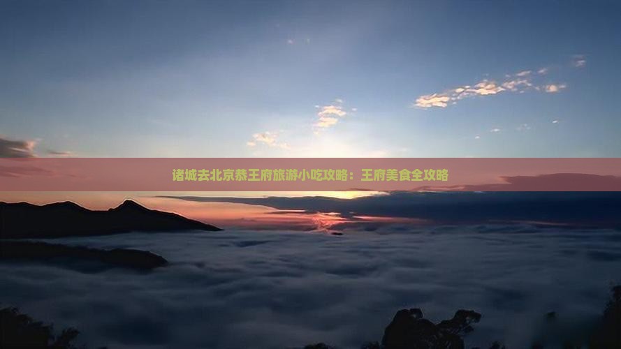 诸城去北京恭王府旅游小吃