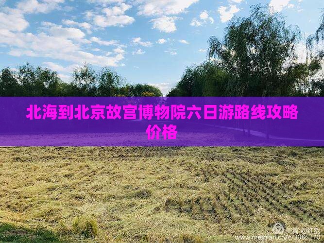 北海到北京故宫博物院六日游