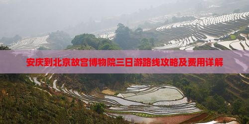 安庆到北京故宫博物院三日游