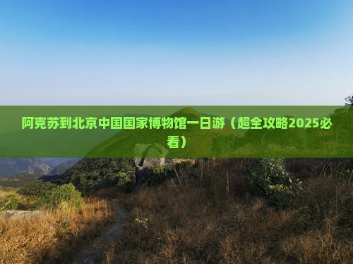 阿克苏到北京中国国家博物馆一日游