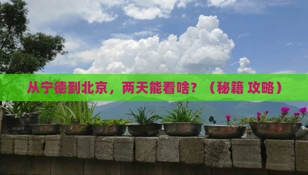 宁德到北京二日游