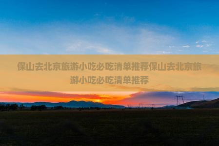 保山去北京旅游小吃