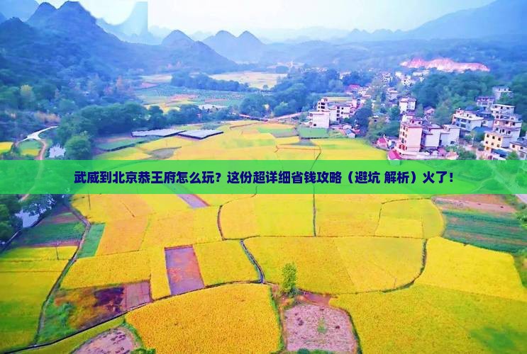武威去北京恭王府攻略