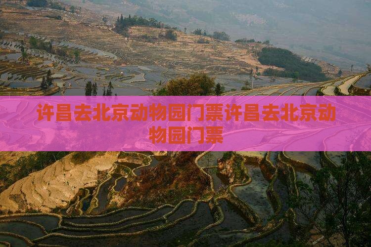 许昌去北京动物园门票