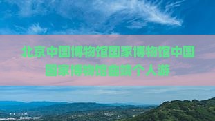 曲靖去北京中国国家博物馆个人游