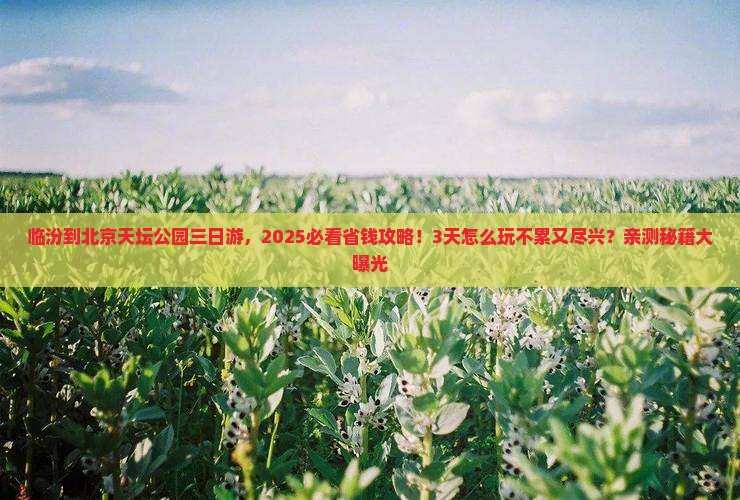 临汾到北京天坛公园三日游