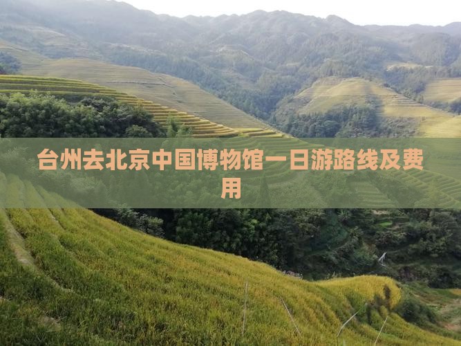 台州去北京中国国家博物馆一日游