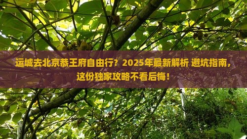 运城去北京恭王府自由行