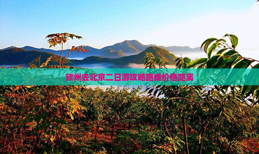 钦州去北京二日游