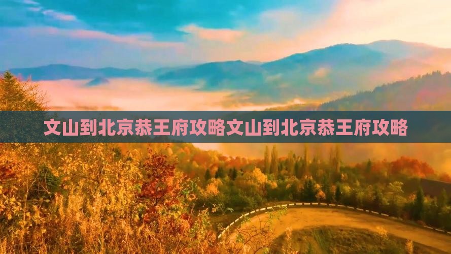文山到北京恭王府攻略