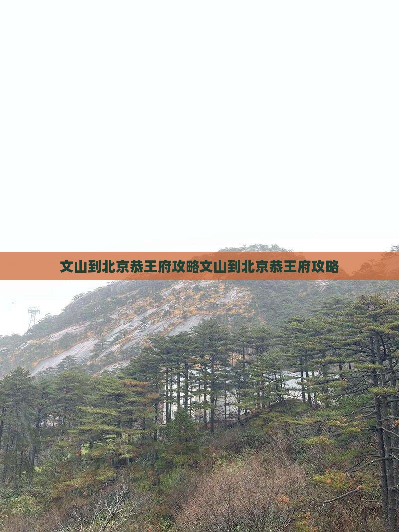 文山到北京恭王府攻略