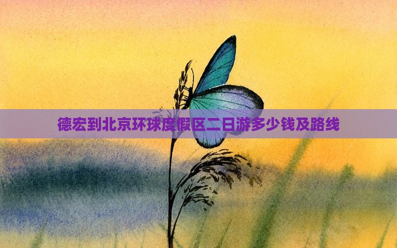 德宏到北京环球度假区二日游