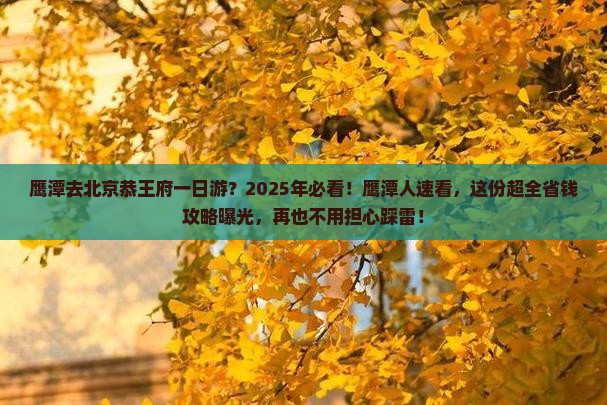 鹰潭去北京恭王府一日游