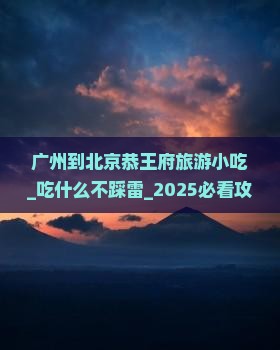 广州到北京恭王府旅游小吃