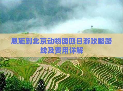恩施到北京动物园四日游