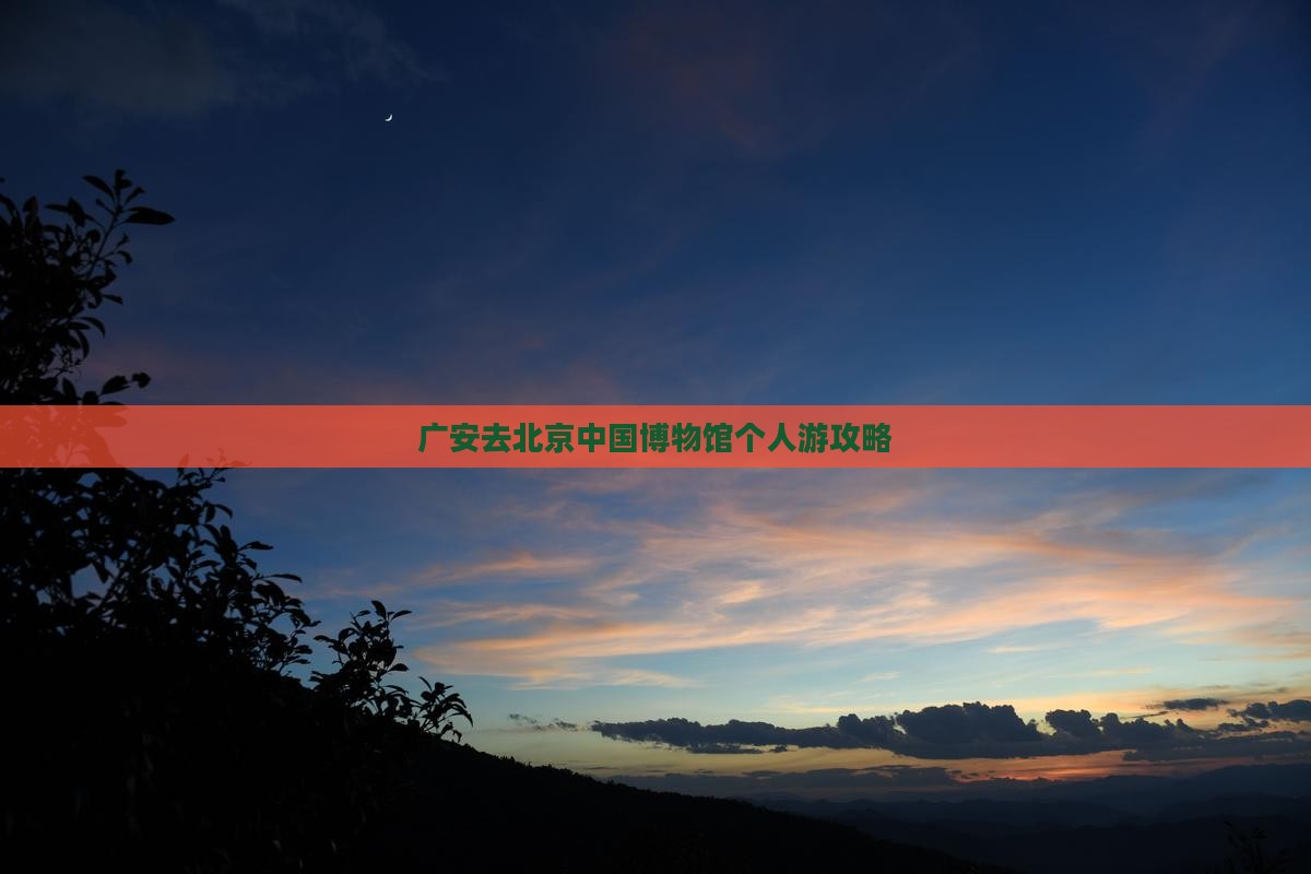 广安去北京中国国家博物馆个人游