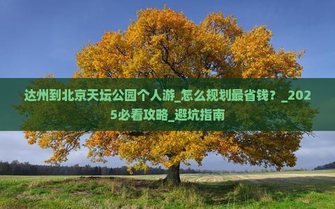 达州到北京天坛公园个人游