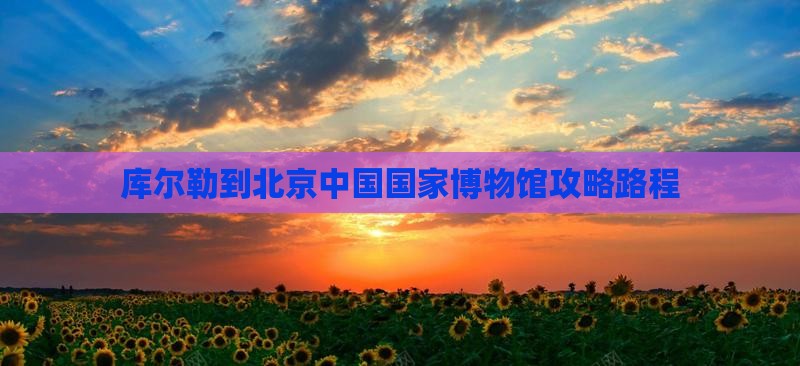 库尔勒到北京中国国家博物馆攻略