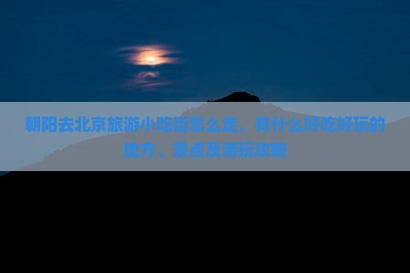 朝阳去北京旅游小吃