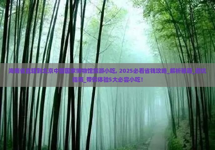 海南省直辖到北京中国国家博物馆旅游小吃