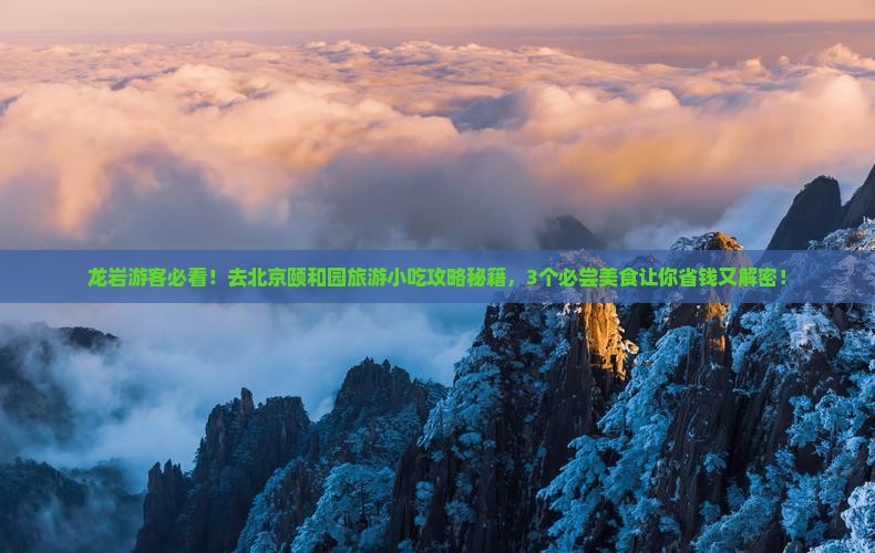 龙岩去北京颐和园旅游小吃