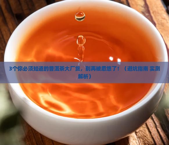 普洱茶什么是大厂货