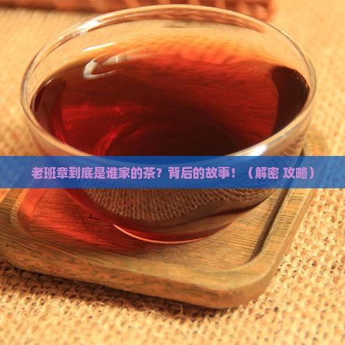 老班章是那个山头的茶