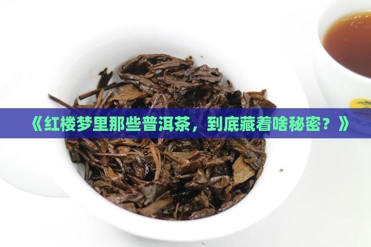 红楼梦中关于普洱茶的片段