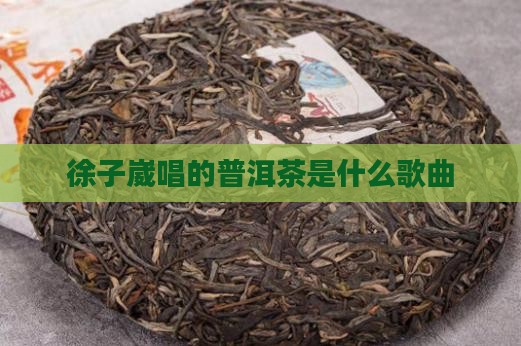 徐子崴唱的普洱茶