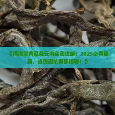 福满堂普洱茶云南