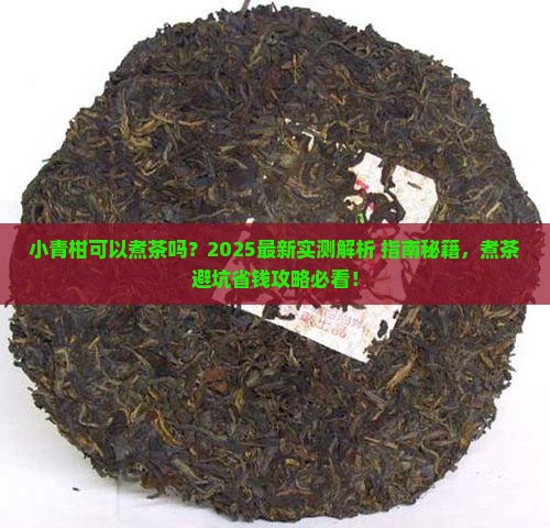 小青柑可以煮茶吗
