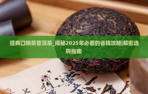 经典口粮茶普洱茶
