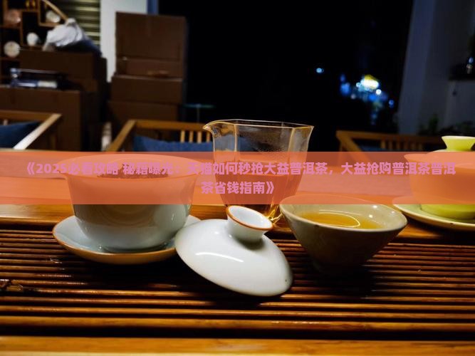 天猫如何秒抢大益普洱茶