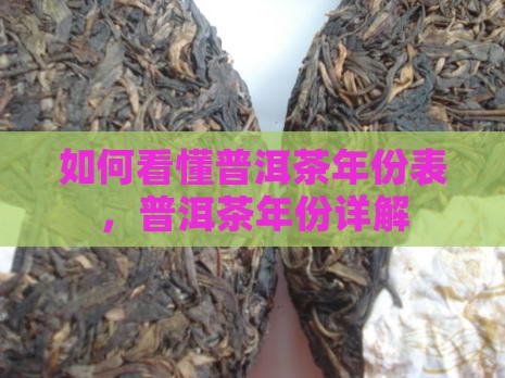 普洱茶年份表怎么看