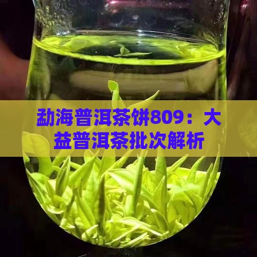 勐海普洱茶饼809是什么意思