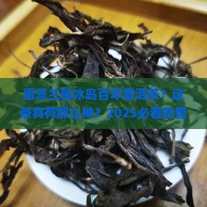 惠蕊兰馨冰岛百年普洱茶