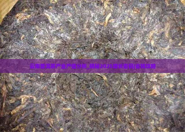 云南普洱茶产业产值分析