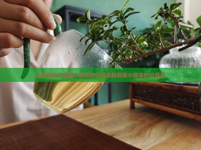 小趣茶的价目表
