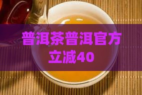 普洱茶官方立减40