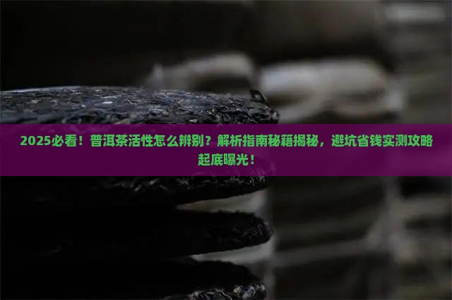普洱茶怎么辨别活性