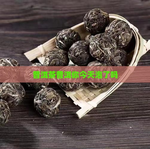 普洱茶你今天泡了吗