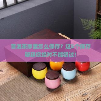 普洱茶家里怎么保存