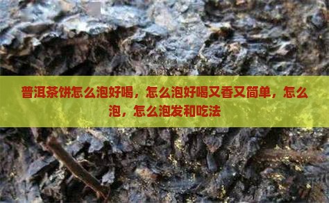 普洱茶饼怎么泡好喝