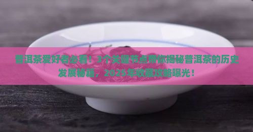 普洱茶的历史发展史
