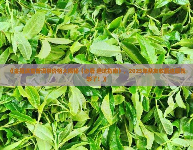 金福满堂普洱茶价格表